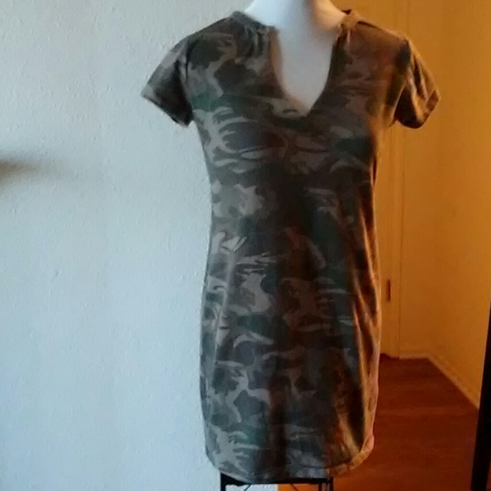 Camo knit t-shirt dress. Great quality.  NBW